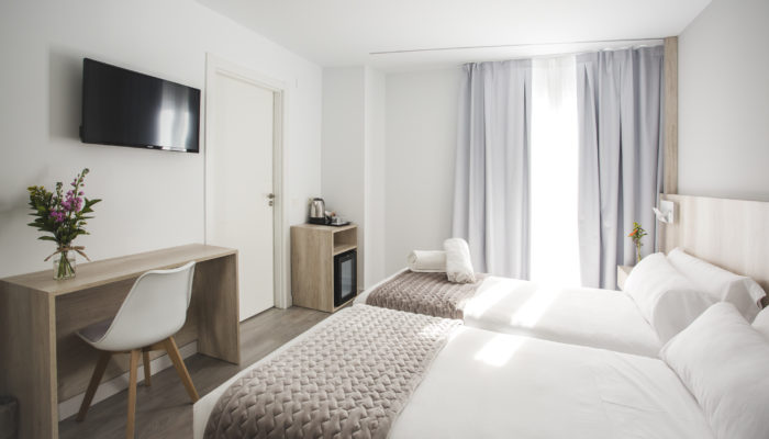 Habitación doble hotel Ábaster en Soria